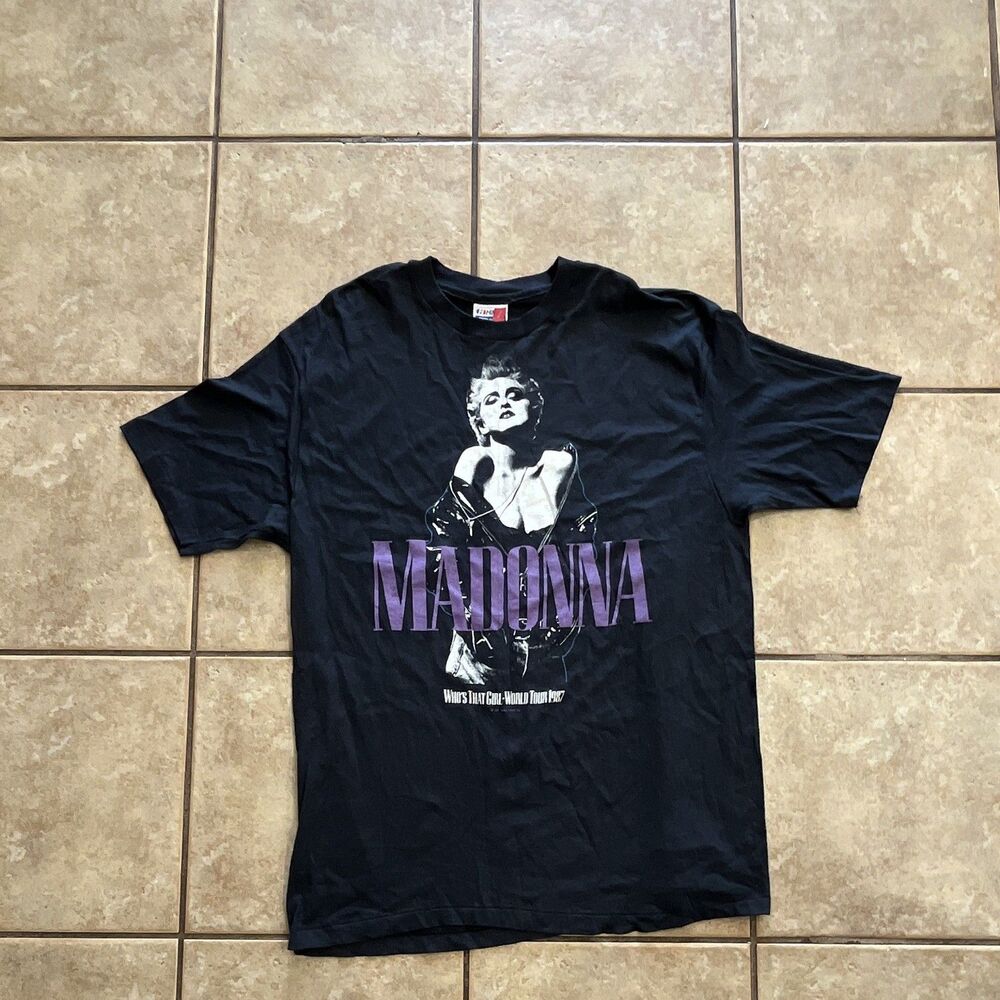 1987 Madonna "Who's That Girl" World Tour T-shirt XL Hanes vintage
